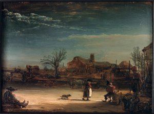 paisagem de inverno de Rembrandt van Rijn