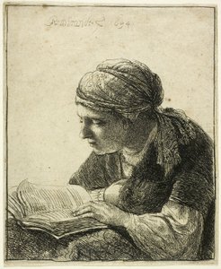 Mulher lendo de Rembrandt van Rijn