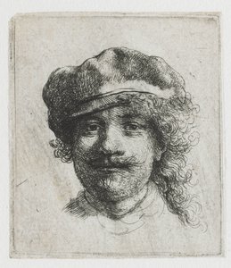 Auto-retrato com boina de Rembrandt van Rijn