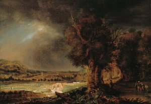 Paisagem com o Bom Samaritano de Rembrandts skole