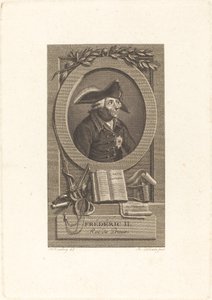Frederico, o Grande, Rei da Prússia de Remi Henri Joseph Delvaux after Johann Heinrich Ramberg