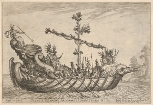 Peleus e Talamon, da série Vessels of the Argonauts, para a comemoração do casamento ..., 1608. de Remigio Cantagallina