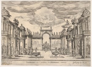 Sexto interlúdio: jardim de Calypso Sexto intermediário: jardim de Calipso, da série ..., 1608. de Remigio Cantagallina