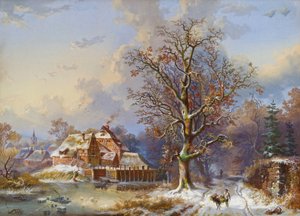 Aldeia no inverno de Remigius Adrianus Haanen