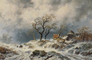 Paisagem de Inverno holandesa (neve)