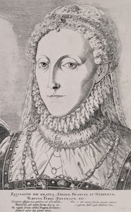 Rainha Elizabeth I (1533-1603), c.1572-75 de Remigius Hogenbergh