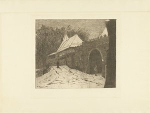 Vista da cidade com Koppelpoort em Amersfoort de Remmert Dekker