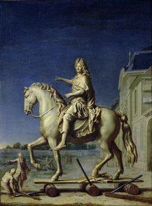 Transportando a Estátua Equestre de Luís XIV para a Place Vendome em 1699, após 1669