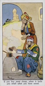 Se você comprar carne barata, quando ferver você sente o cheiro do que você salvou (cor litho) de René Bull
