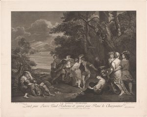 Paisagem com figuras dançantes
La danse flamande (título sobre o objecto) de René Jacques Le Charpentier