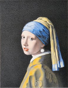 VERMEER-Golf, 2018, Desenho a lápis de cor sobre papel