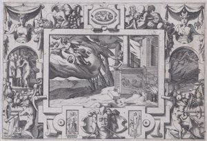 Medeia foge de Jasão A espada curta Jasão a persegue, mas não consegue viver..., 1563.