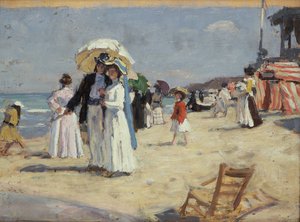 Casal na Praia em Cabourg (óleo sobre tela)