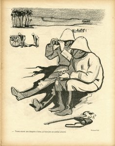 Ilustração de Hermann-Paul (1864-1940) em Le Canard Sauvage de Rene George Hermann Paul
