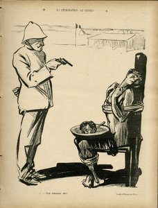 Ilustração de Hermann-Paul (1864-1940) em Le Rire, 04/03/05 - La civilisation au congo - Colonização colonialismo colônia, Congo, Anticolonialismo - Negro