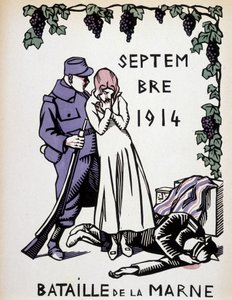 Setembro de 1914: Batalha do Marne - desenho de Herman Paul, na edição "Calendário de Guerra". 1916