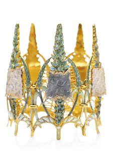 Bracelete Art Nouveau &39;Speedwell&39;, c.1900 (vidro, esmalte e ouro) de Rene Jules Lalique