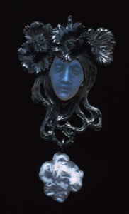 Pingente de rosto feminino, c1898-1900 de Rene Jules Lalique