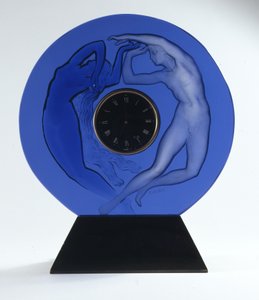 Dia e noite, 1926 (relógio de vidro surround) de Rene Jules Lalique