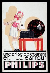 Publicidade para o aparelho de rádio Philips, v.1930