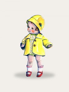 Conjunto amarelo para boneca encantadora