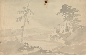 Paisagem com Castelo e Rio de Rev. William Gilpin