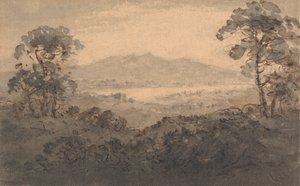 Paisagem com lago e montanha de Rev. William Gilpin