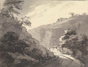 Paisagem com estrada em primeiro plano de Rev. William Gilpin