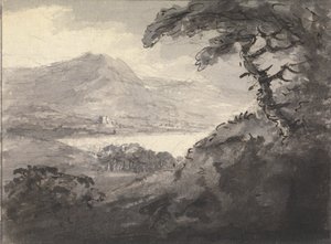 Paisagem montanhosa com um lago de Rev. William Gilpin