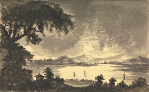 Rio Forth com a Cidade e Castelo de Stirling na Distância de Rev. William Gilpin