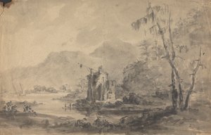 Paisagem fluvial com castelos de Rev. William Gilpin