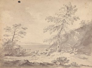 Duas Árvores numa Paisagem de Rev. William Gilpin