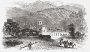 Convento em Vallombrosa, Florença, Itália, no final do século XIX. De Italian Pictures do Rev. Samuel Manning, publicado por volta de 1890. de Reverend Samuel Manning