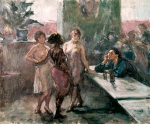 Na pousada. Pintura de Ricardo Canals Y Llambi (1876-1931)