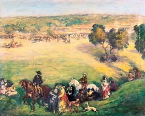 O prado. Pintura de Ricard Canals i Llambi (1876-1931). Óleo sobre tela.