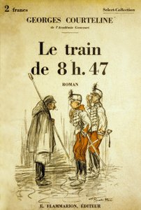 Capa do livro "Le train de 8h47" de Georges Courteline, ilustrações de Ricardo Flores c. 1908 de Ricardo Flores