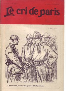 Ilustração de Ricardo Flores (1878-1918) para a capa do Le Cri de Paris de Ricardo Flores