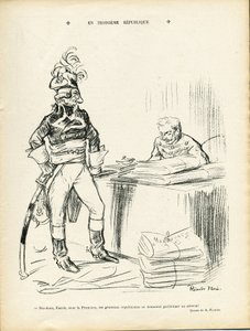 Ilustração de Ricardo Flores (1878-1918) em Le Lire, 29/11/13 - Na Terceira República - Iere Republique - General Generaux, Baptiste Faurie (1853-1938)