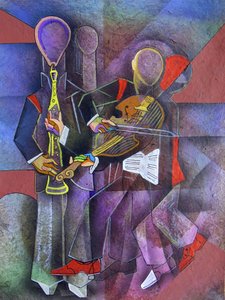 Músicos de jazz cubistas de Ricardo Maya