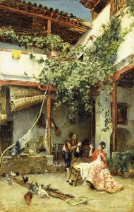 No pátio, 1876 de Ricardo de Madrazo y Garreta