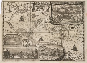 Mapa hidrográfico do Golfo Pérsico de John Pardon