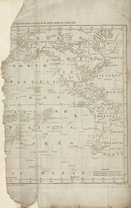 Mapa das viagens de Cook, c 1780 de John Pardon