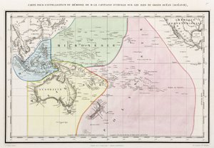 Mapa do Oceano Pacífico de John Pardon