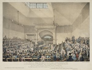 Abertura do Teatro de Palestra em Marylebone, Londres de John Pardon