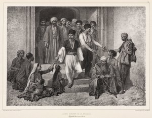 Tatars saindo da mesquita, Baghtcheh-Sarai, Crimeia de John Pardon