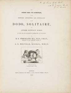 Página de título para "O Dodô e os seus semelhantes". de John Pardon