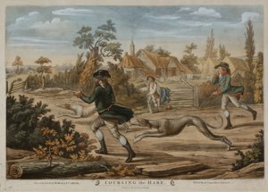 Coursing the Hare, impresso para Bowles & Carver, publicado em 1796 (mezzotint) de Richard (after) Dighton