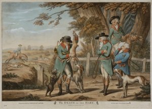 The Death of the Hare, impresso para Bowles & Carver, publicado em 1796 (mezzotint) de Richard (after) Dighton