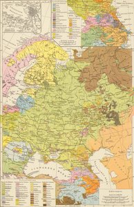 Andree, Richard. Volkerkarte von Russland. 1881 A de Richard Andree