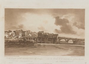 Nas margens do Marne abaixo da ponte em Charenton 1803; Placa 19 de Views em Paris, o traçado do volume Emanuel da placa B1981.25.2628
